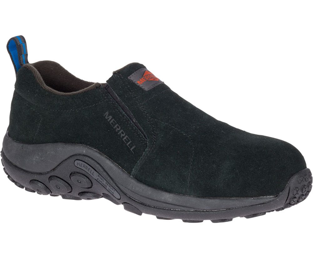 Merrell Slip Ons Black - Jungle Moc Alloy Toe - Mens 70UQLBDZT